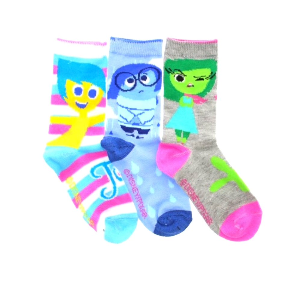 6 Pair of Girls Disney Inside Out Socks